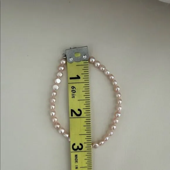 Elegant Simple Baby Baroque Peach Pearl Necklace and Bracelet Set - Picture 9 of 10